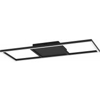 LED-Kattovalaisin Eglo connect.z Calagrano-z, 21W, 64x24x4,5cm, RGBW, musta/valkoinen