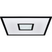 LED-Plafondi Eglo Bordonara, kaukosäädin, RGBW, musta/valkoinen, eri kokoja