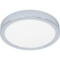 LED-Plafondi Eglo Fueva 5, 17W, Ø21cm, IP44, kromi/valkoinen