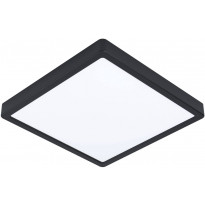 LED-Plafondi Eglo Fueva 5, 28,5x28,5cm, 3000K, musta, pinta-asennettava