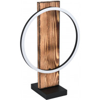 LED-Pöytävalaisin Eglo Boyal, 42,5cm, tummanruskea puu