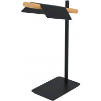 LED-Pöytävalaisin Eglo Ermua, 50,5cm, musta/puu