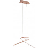 LED-Riippuvalaisin Palozza, 70,5cm, ruusukulta