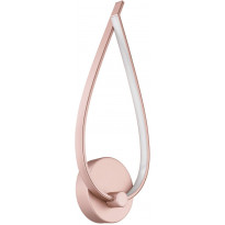 LED-Seinävalaisin Palozza, 42,5cm, ruusukulta