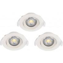 LED-Upotettava alasvalosetti Eglo Sartiano, 3x5W, Ø9cm, valkoinen