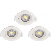 LED-Upotettava alasvalosetti Eglo Sartiano, 3x5W, Ø9cm, valkoinen