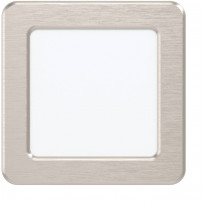 LED-Upotettava plafondi Eglo Fueva 5, 4000K, harjattu teräs, vaihdettava LED, eri kokoja