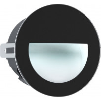 LED-Upotettava ulkovalaisin Eglo Aracena, Ø12,5cm, musta