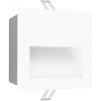 LED-Upotettava ulkovalaisin Eglo Aracena, 14x14cm, valkoinen