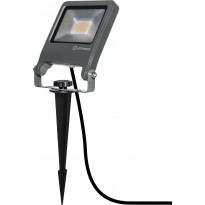 LED-valonheitin Ledvance Endura Garden Flood Spike 20W, 3000K, tummanharmaa