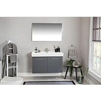 Kylpyhuoneryhmä Linento Bathroom Carlsbad Grey peili, eri kokoja