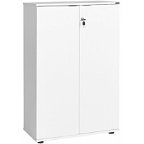 Lukollinen kaappi Linento Furniture RKT-332-DD-1, valkoinen, Verkkokaupan poistotuote