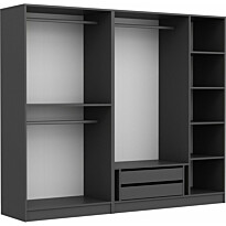 Walk-in closet Linento Furniture Kale 210x225cm ilman ovia eri värejä