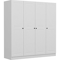 Vaatekaappi Linento Furniture Kale Mebran 4008 190x180cm valkoinen
