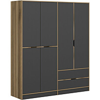 Vaatekaappi Linento Furniture Elina 210x180cm eri värejä