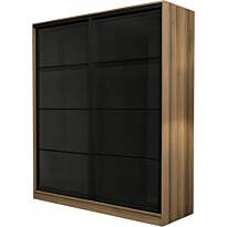 Vaatekaappi liukuovilla Linento Furniture Kale 8355 210x180cm ruskea/savu