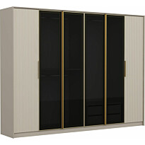 Vaatekaappi Linento Furniture Luxe 7937 210x270cm harmaa