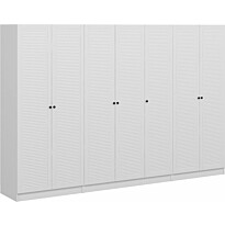 Vaatekaappi Linento Furniture Kale Mebran 8425 210x315cm valkoinen