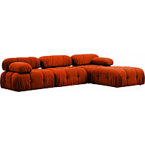 Kulmasohva Linento Furniture Bubble L1-O1-1R-PUF tiilenpunainen