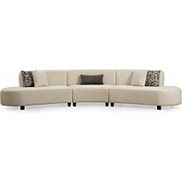 Sohva Linento Furniture Pars L1-01-1R kaareva 5-istuttava kerma
