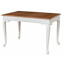 Jatkettava ruokapöytä Linento Furniture Albero29, 120/160x80cm, ruskea/valkoinen