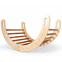 Pikler-kiipeilyteline Linento Furniture BLTYZ-AKTV0147, vaaleanruskea
