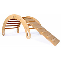 Pikler-kiipeilyteline Linento Furniture BLTYZ-AKTV066, vaaleanruskea