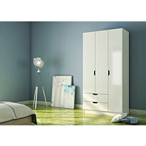 Vaatekaappi Linento Furniture Rb-155, 90x180cm, mattavalkoinen