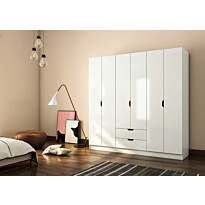 Vaatekaappi Linento Furniture Rb-157, 180x180cm, mattavalkoinen