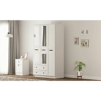 Vaatekaappi Linento Furniture Rb-168-01-009, 105x210cm, mattavalkoinen
