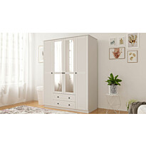 Vaatekaappi Linento Furniture Rb-063-03, 140x184cm, mattavalkoinen