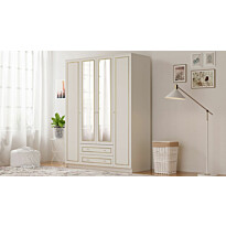 Vaatekaappi Linento Furniture Rb-079-02, 140x210cm, mattavalkoinen