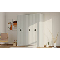 Vaatekaappi Linento Furniture Rb-185-05, 175x210cm, mattavalkoinen