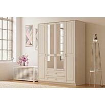 Vaatekaappi Linento Furniture Rb-121-01, 140x210cm, mattavalkoinen