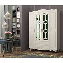 Vaatekaappi Linento Furniture Rb-048, 140x190cm, mattavalkoinen