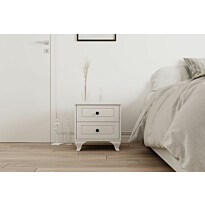 Yöpöytä Linento Furniture Rb-058, 40x45cm, mattavalkoinen