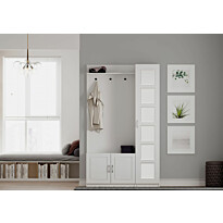 Eteisen säilytyskokonaisuus Linento Furniture Rb-054, mattavalkoinen