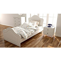 Sängynrunko Linento Furniture Rb-022, 90x190cm, mattavalkoinen
