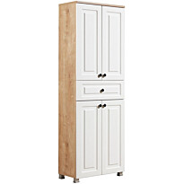 Vaatekaappi Linento Furniture Tuvalle 036 60cm valkoinen/tammi
