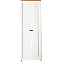 Vaatekaappi Linento Furniture Tuvalle 037 60cm valkoinen/tammi