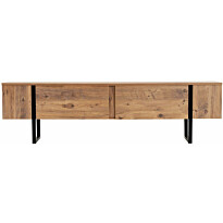 TV-taso Linento Furniture Serenity 180cm mänty/musta, Verkkokaupan poistotuote