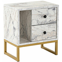 Yöpöytä Linento Furniture Glimmer metallijalat