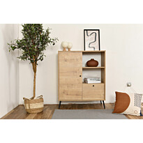 Kaappi Linento Furniture Calvin, 90x105cm, ruskea