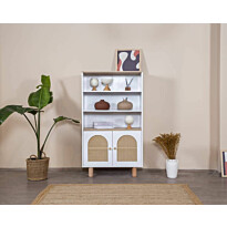 Kirjahylly Linento Furniture Bohem, 90x158cm, ruskea/valkoinen
