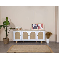 Senkki Linento Furniture Bohem, 180x80cm, ruskea/valkoinen