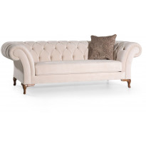 Sohva Linento Furniture Bianca, 2-istuttava, luonnonvalkoinen
