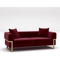 Sohva Linento Furniture Magenta, 2-istuttava, punainen