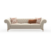 Sohva Linento Furniture Bianca, 3-istuttava, luonnonvalkoinen