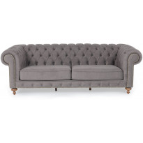 Sohva Linento Furniture London, 3-istuttava, harmaa