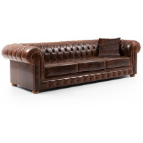 Sohva Linento Furniture Cupon, 4-istuttava, ruskea